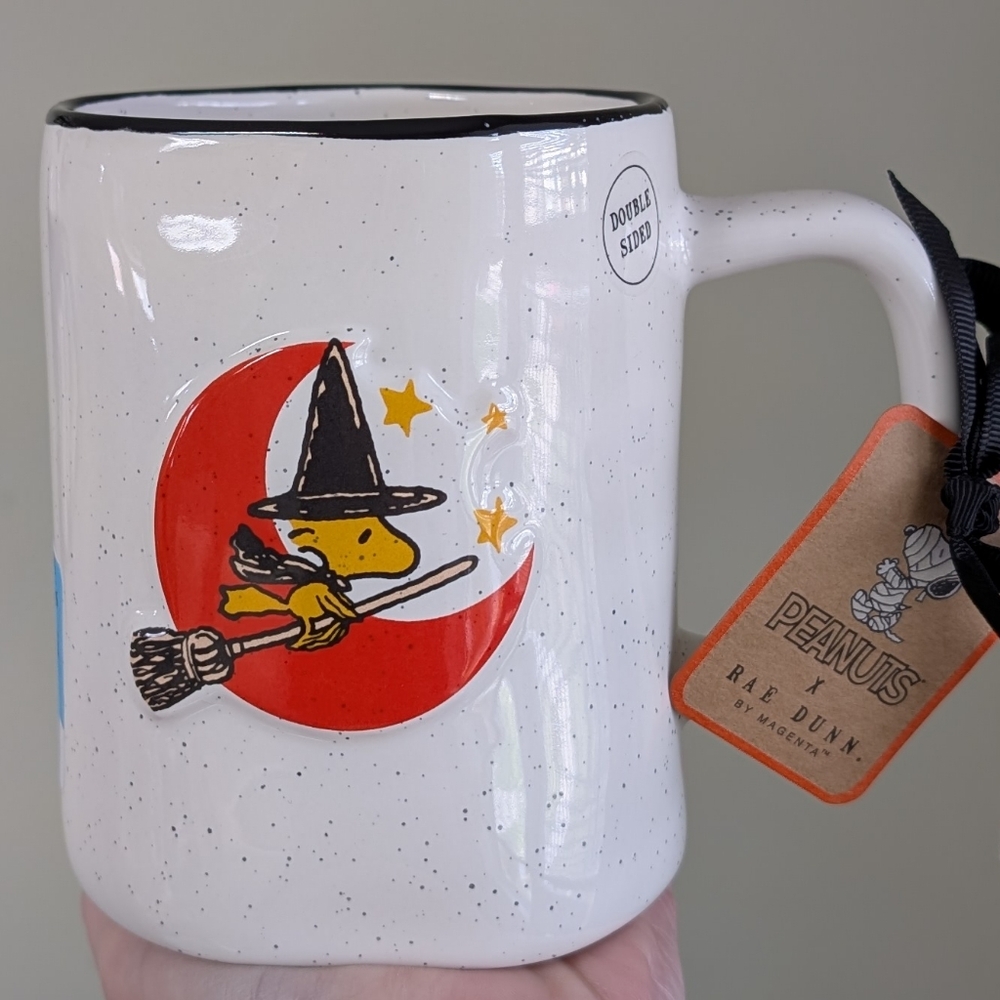 ❌SOLD❌Rae Dunn x Peanuts Charlie Brown Witchy Woodstock Halloween Mug 🌙 - Picture 2 of 6